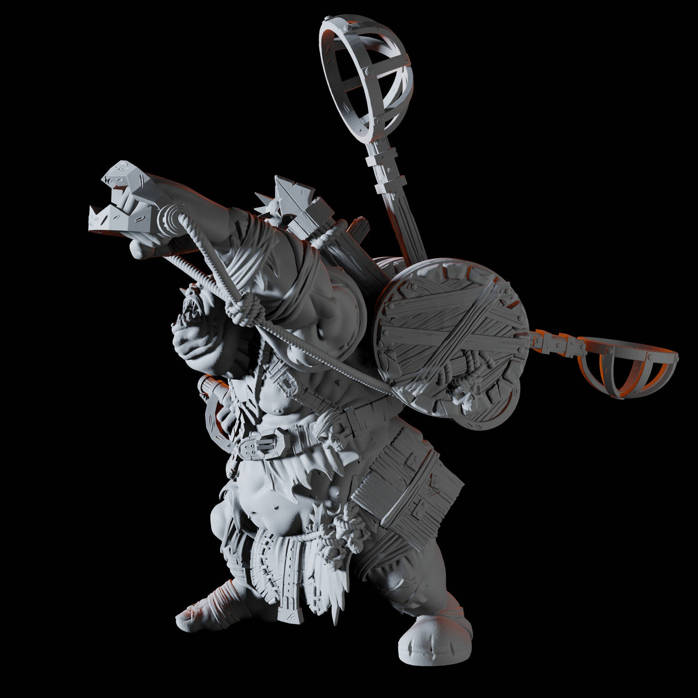 Orc Siege Monster Miniature for Dungeons and Dragons, Pathfinder or other TTRPGs