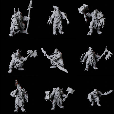Orc War Band Miniature for Dungeons and Dragons, Pathfinder or other TTRPGs