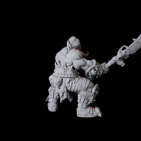 Orc Warrior F Miniature for Dungeons and Dragons, Pathfinder or other TTRPGs