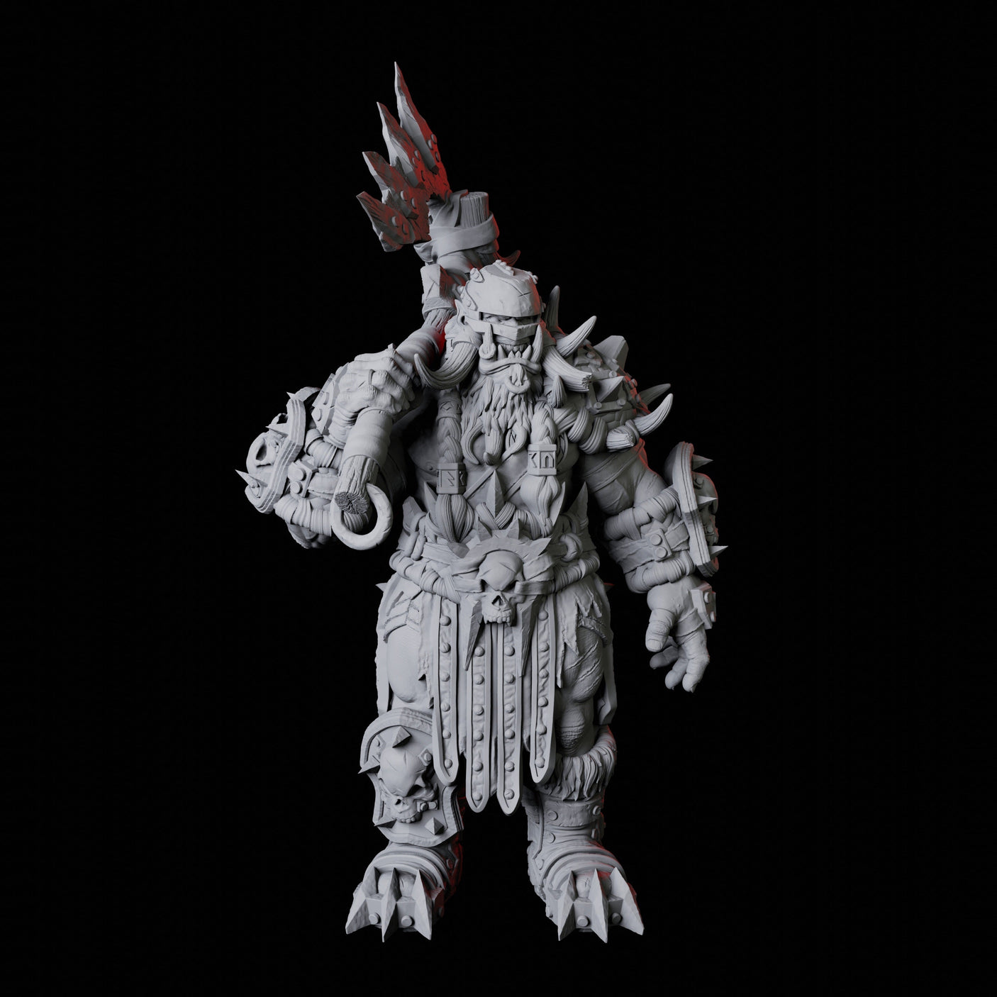 Orc Warrior H Miniature for Dungeons and Dragons, Pathfinder or other TTRPGs