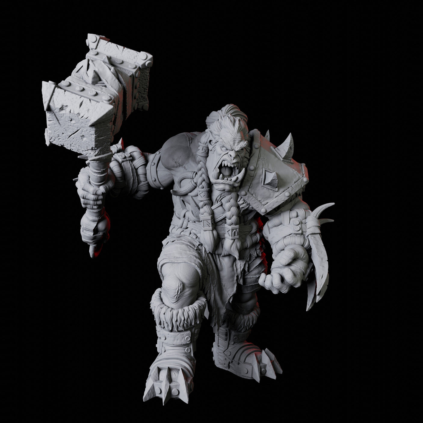 Orc Warrior I Miniature for Dungeons and Dragons, Pathfinder or other TTRPGs
