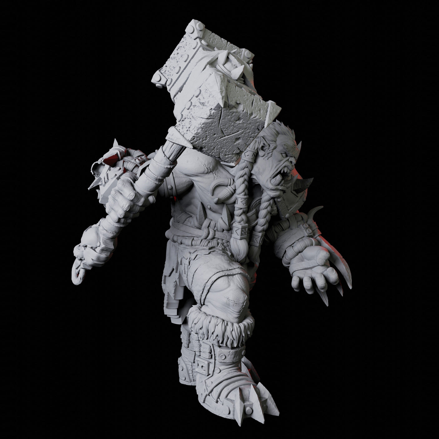 Orc Warrior I Miniature for Dungeons and Dragons, Pathfinder or other TTRPGs