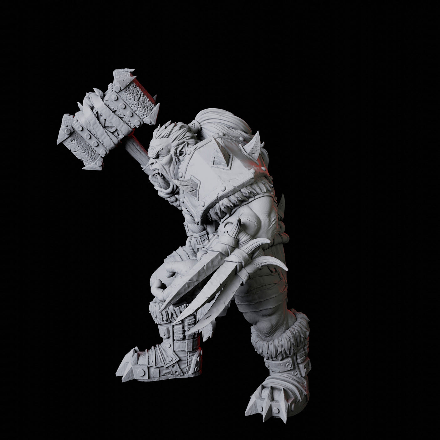Orc Warrior I Miniature for Dungeons and Dragons, Pathfinder or other TTRPGs