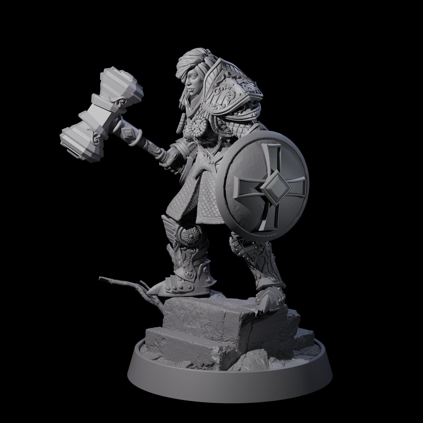 Ornate Palace Guard B Miniature for Dungeons and Dragons, Pathfinder or other TTRPGs