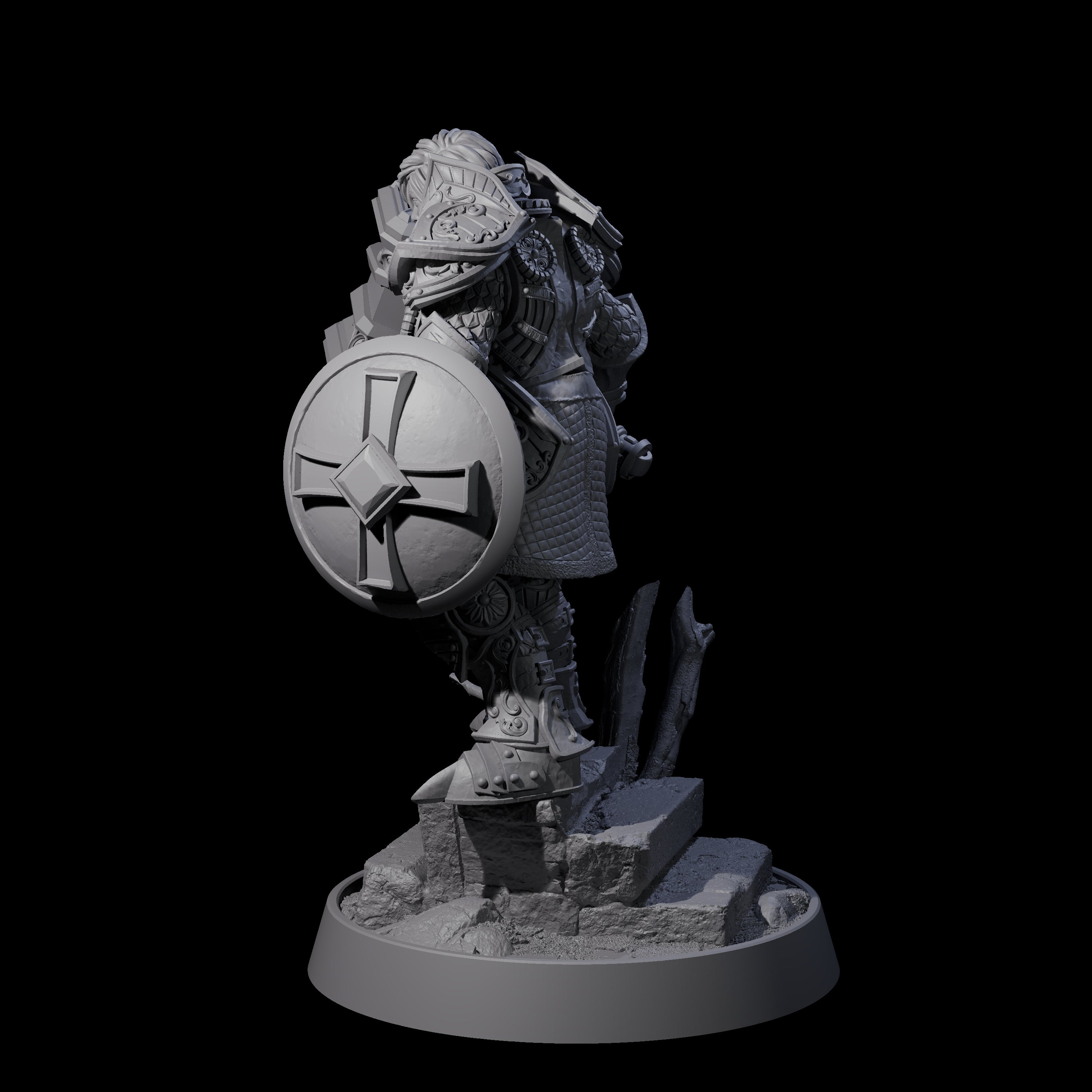 Ornate Palace Guard B Miniature for Dungeons and Dragons, Pathfinder or other TTRPGs