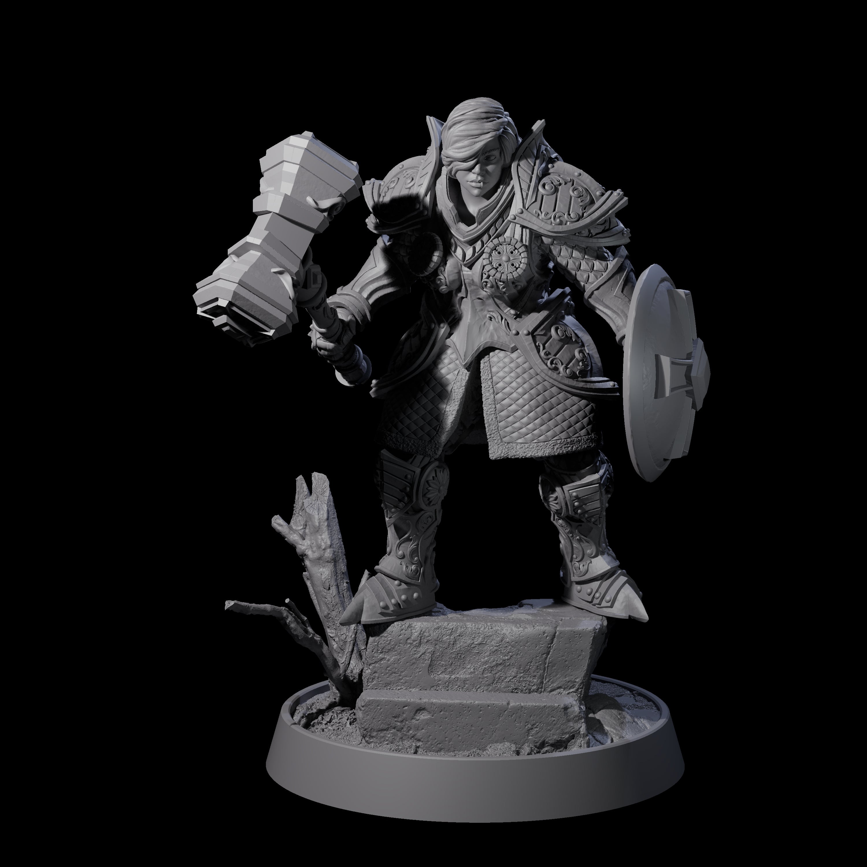 Ornate Palace Guard B Miniature for Dungeons and Dragons, Pathfinder or other TTRPGs