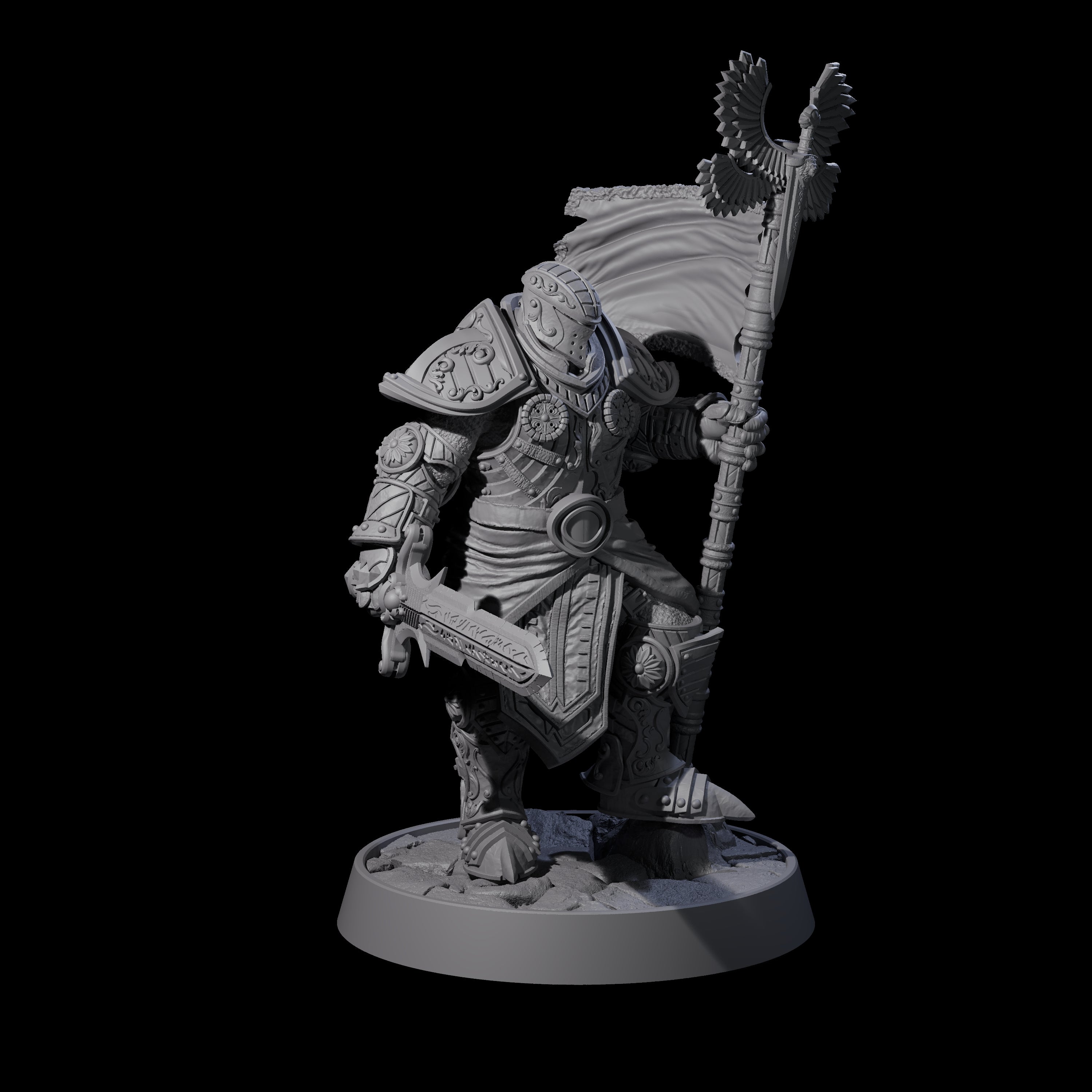 Ornate Palace Guard C Miniature for Dungeons and Dragons, Pathfinder or other TTRPGs