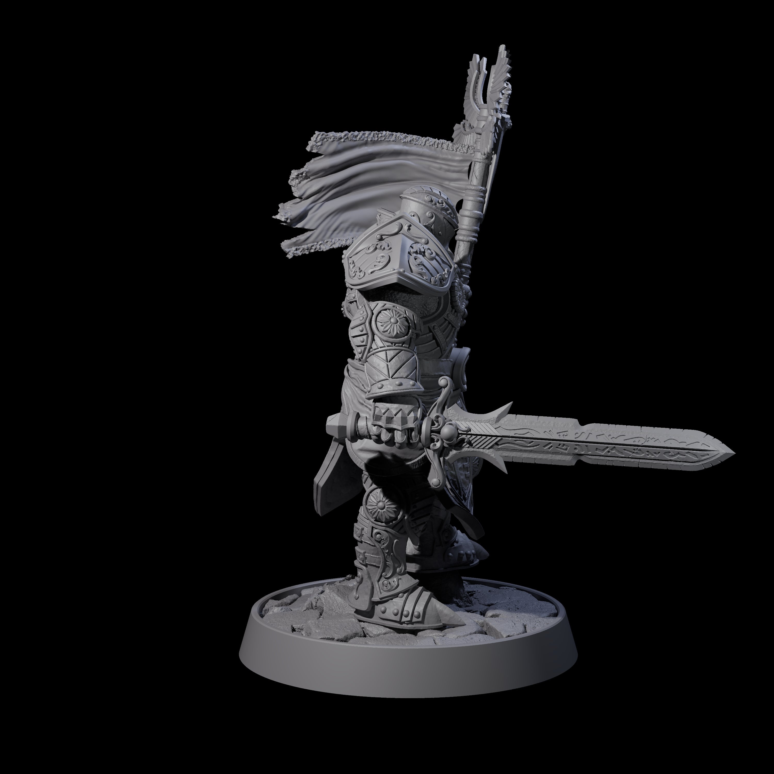 Ornate Palace Guard C Miniature for Dungeons and Dragons, Pathfinder or other TTRPGs