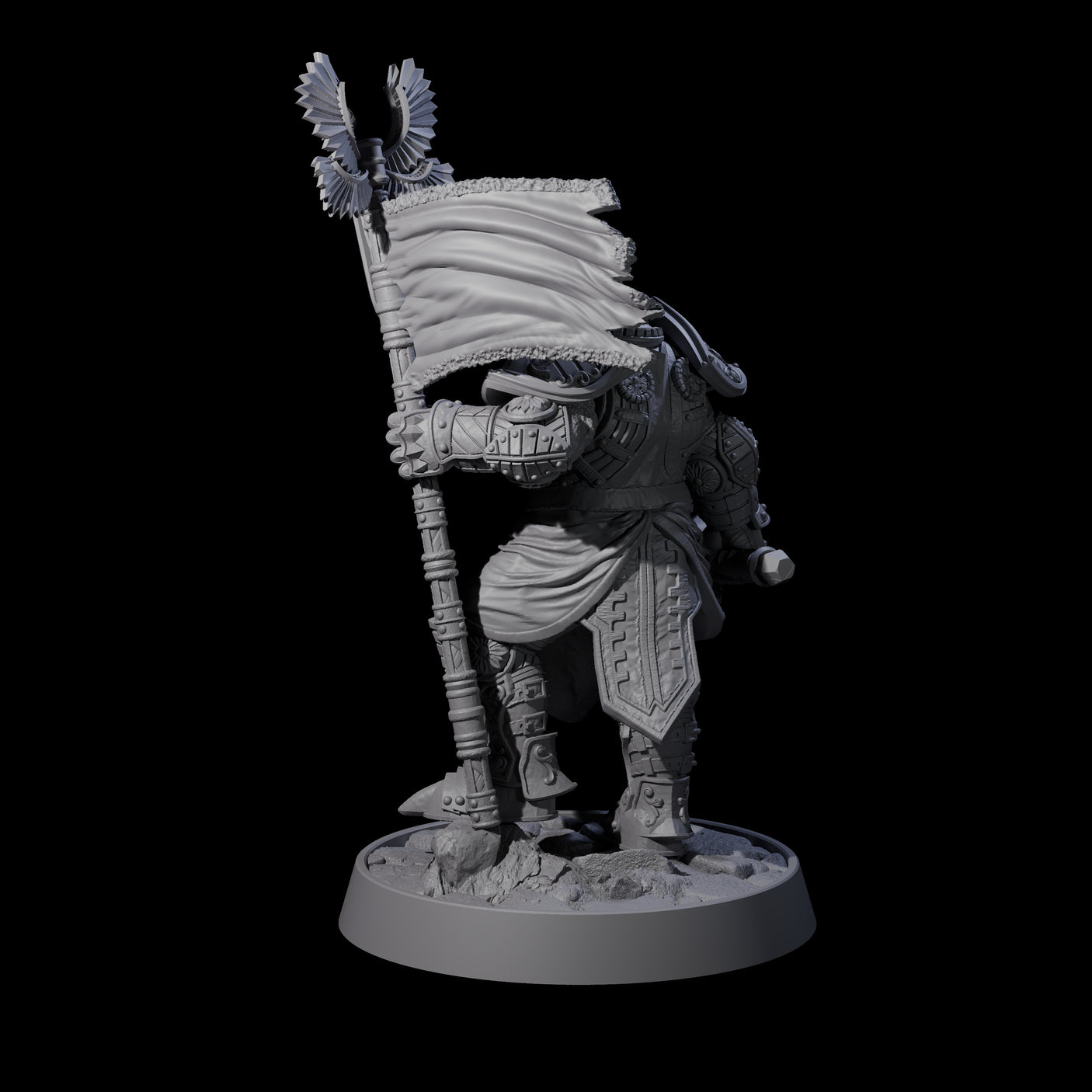 Ornate Palace Guard C Miniature for Dungeons and Dragons, Pathfinder or other TTRPGs
