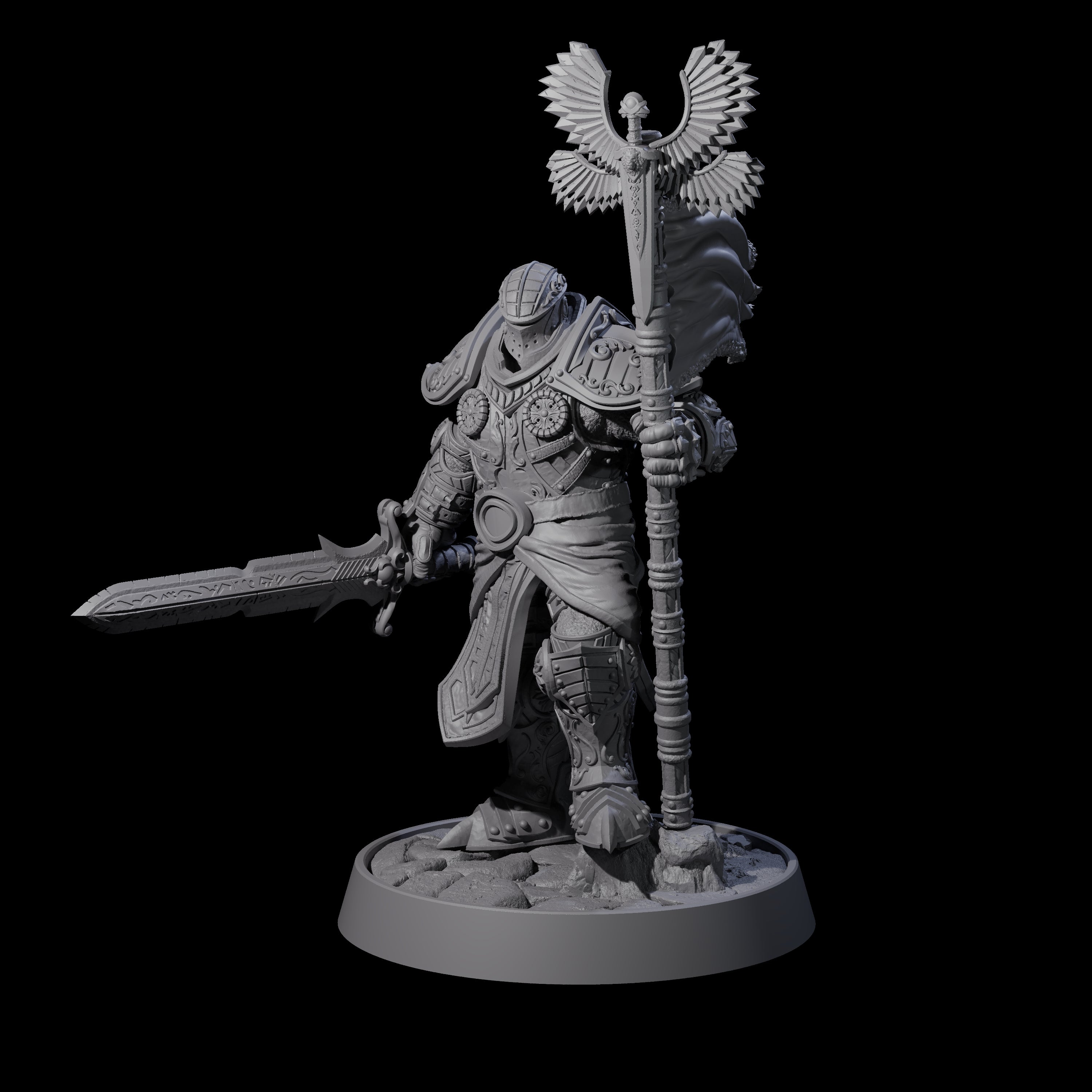 Ornate Palace Guard C Miniature for Dungeons and Dragons, Pathfinder or other TTRPGs