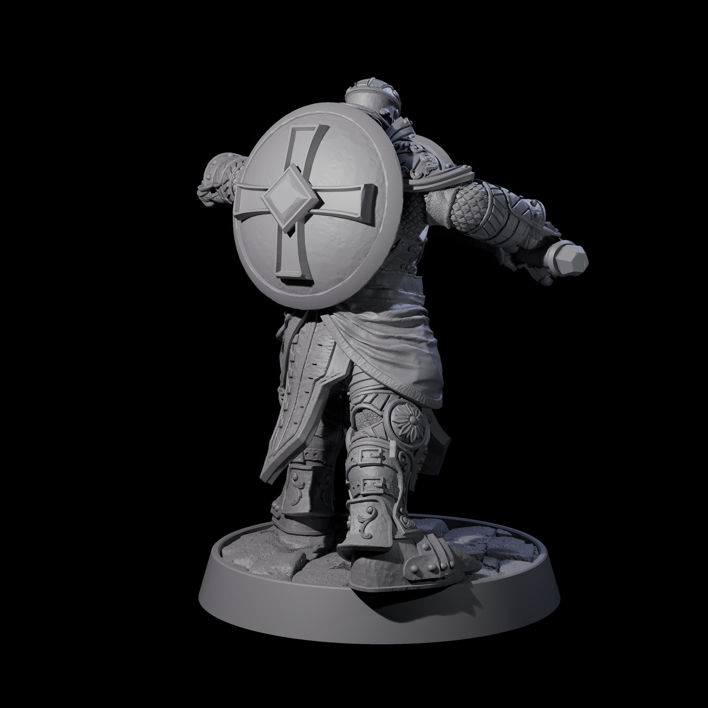 Ornate Palace Guard D Miniature for Dungeons and Dragons, Pathfinder or other TTRPGs