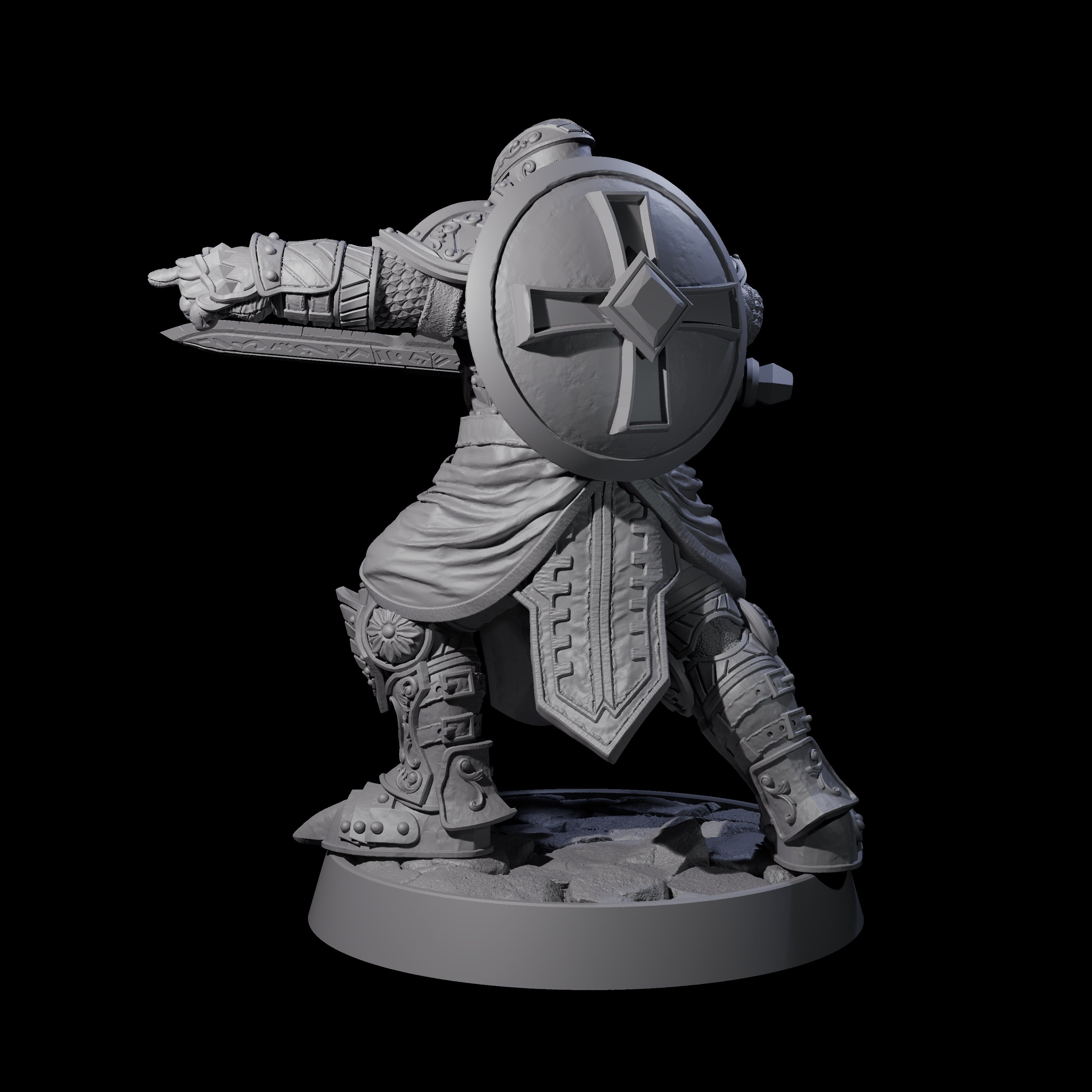 Ornate Palace Guard D Miniature for Dungeons and Dragons, Pathfinder or other TTRPGs