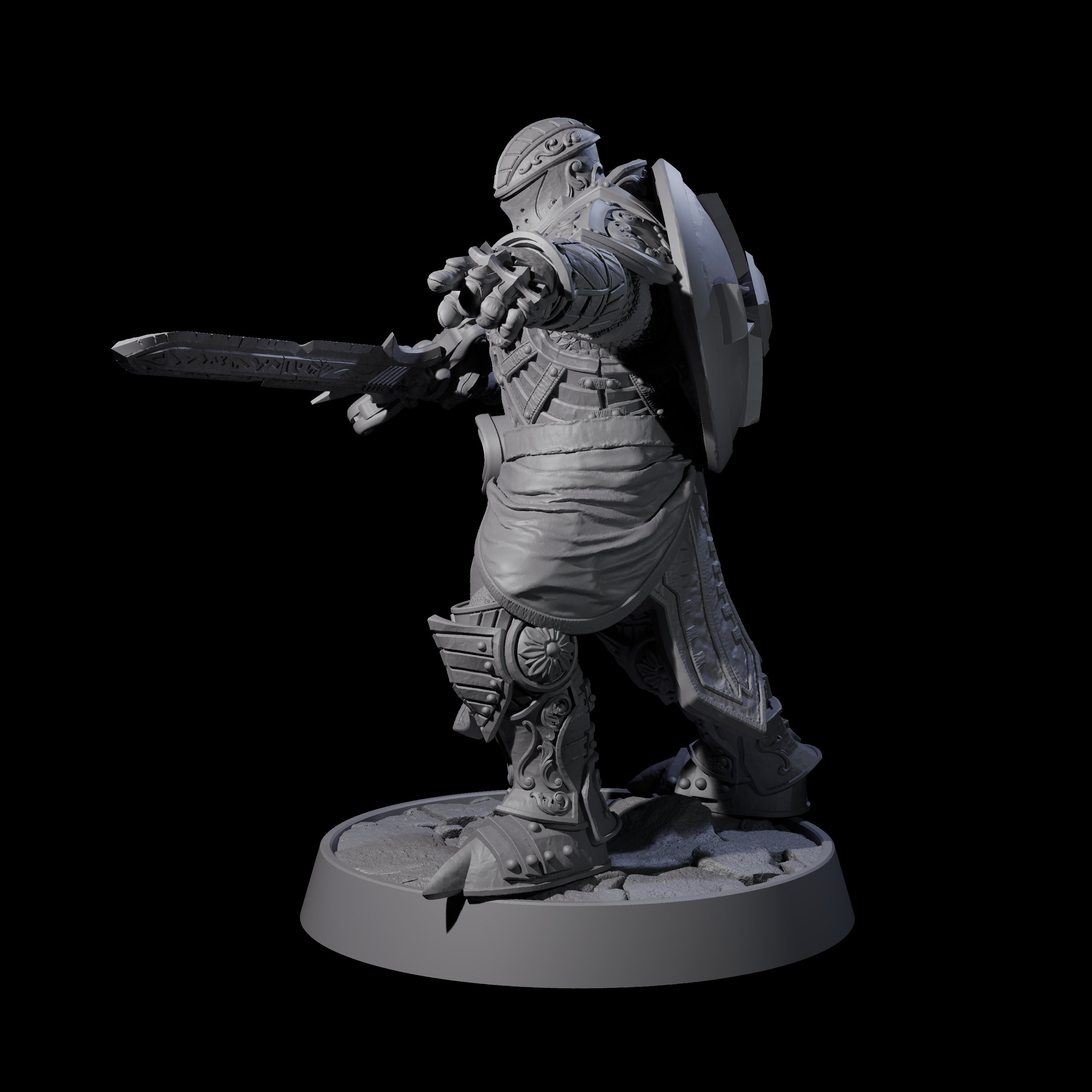 Ornate Palace Guard D Miniature for Dungeons and Dragons, Pathfinder or other TTRPGs