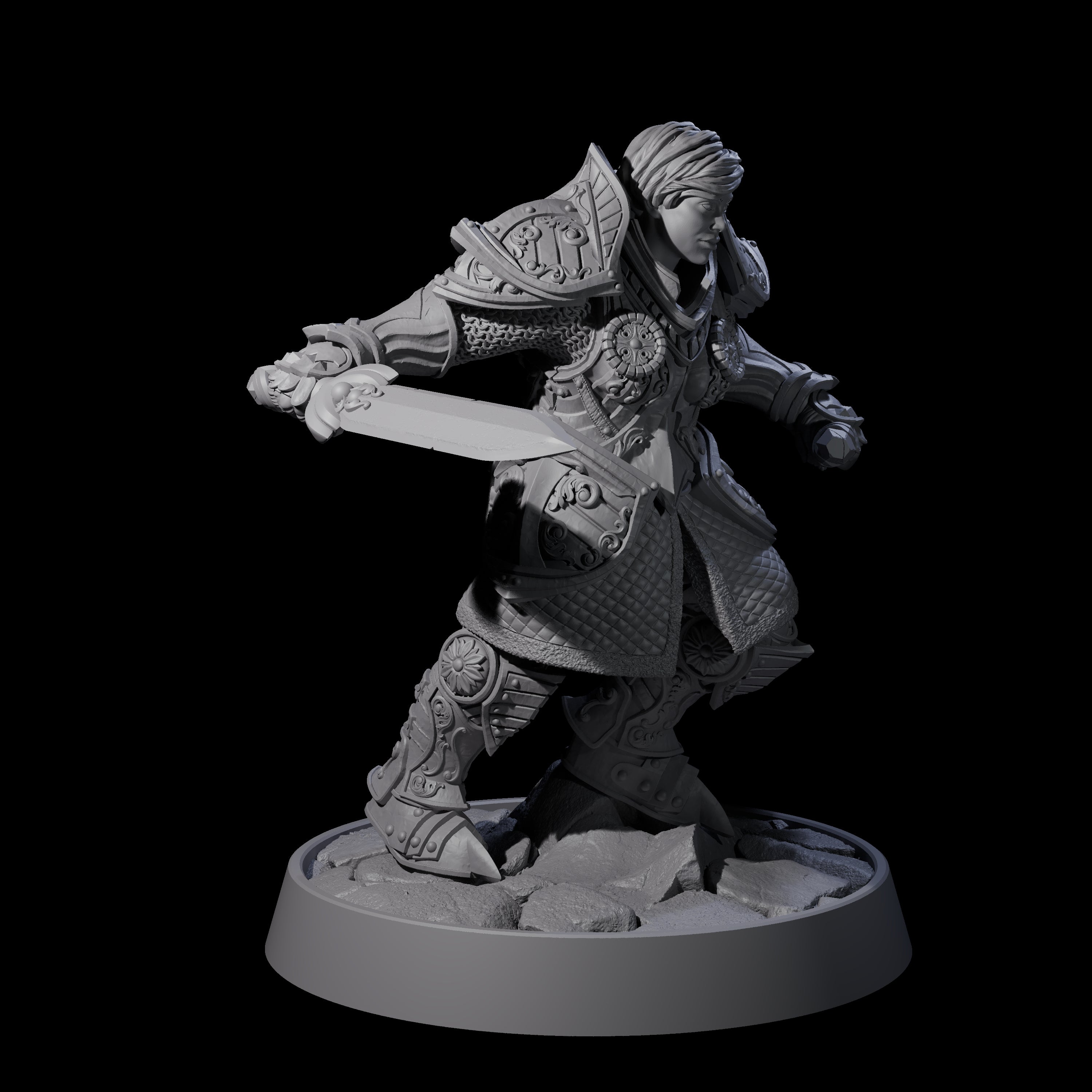 Ornate Palace Guard E Miniature for Dungeons and Dragons, Pathfinder or other TTRPGs