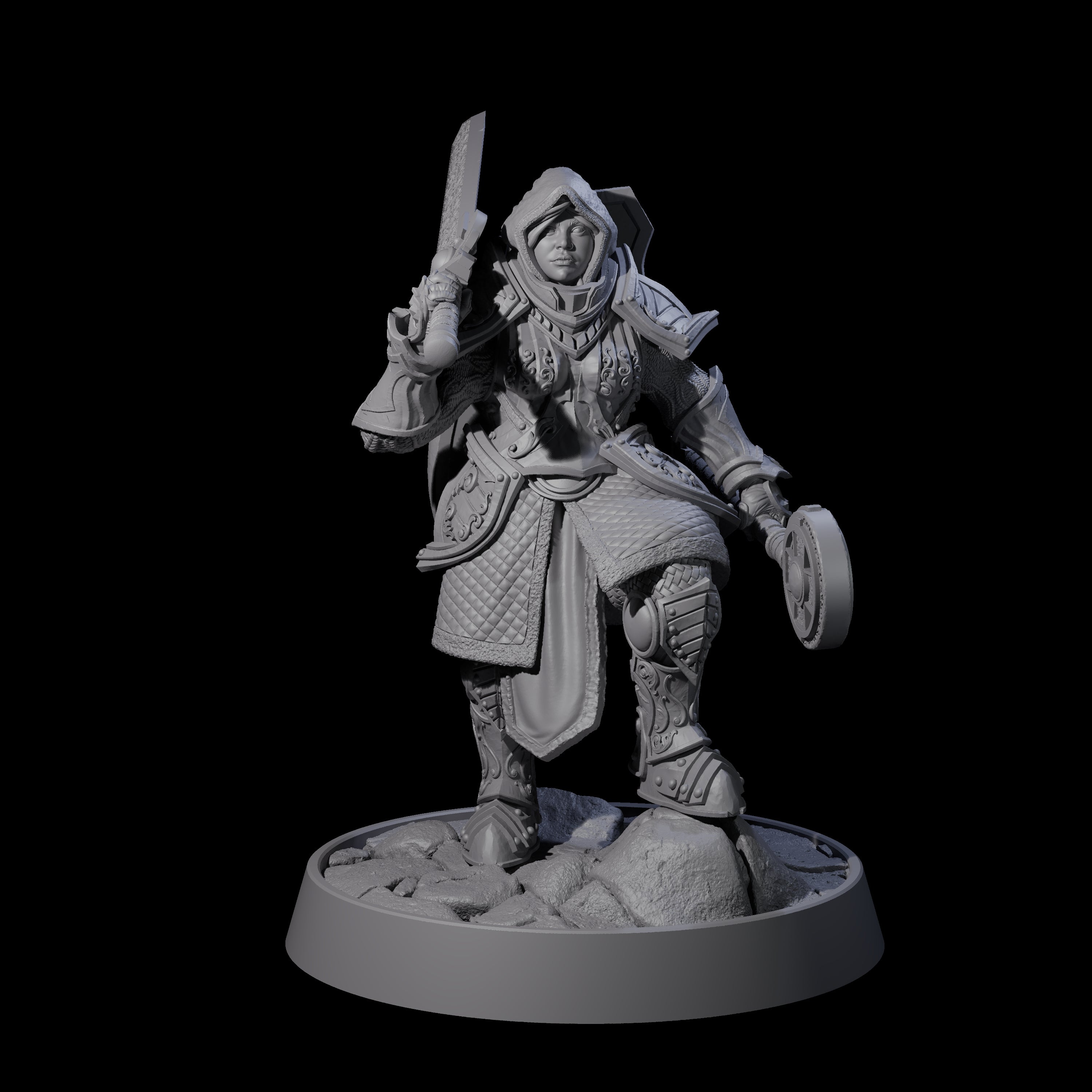 Ornate Palace Guard F Miniature for Dungeons and Dragons, Pathfinder or other TTRPGs
