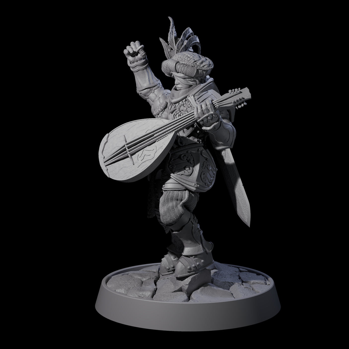 Ornate Palace Guard J Miniature for Dungeons and Dragons, Pathfinder or other TTRPGs