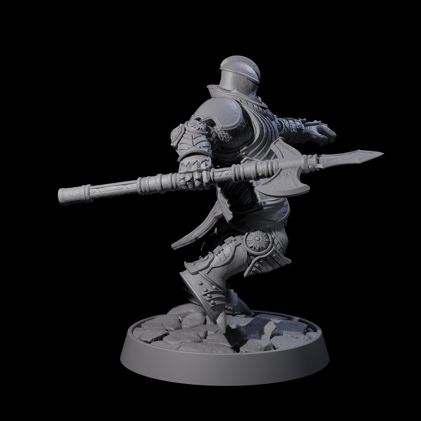 Ornate Palace Guard K Miniature for Dungeons and Dragons, Pathfinder or other TTRPGs
