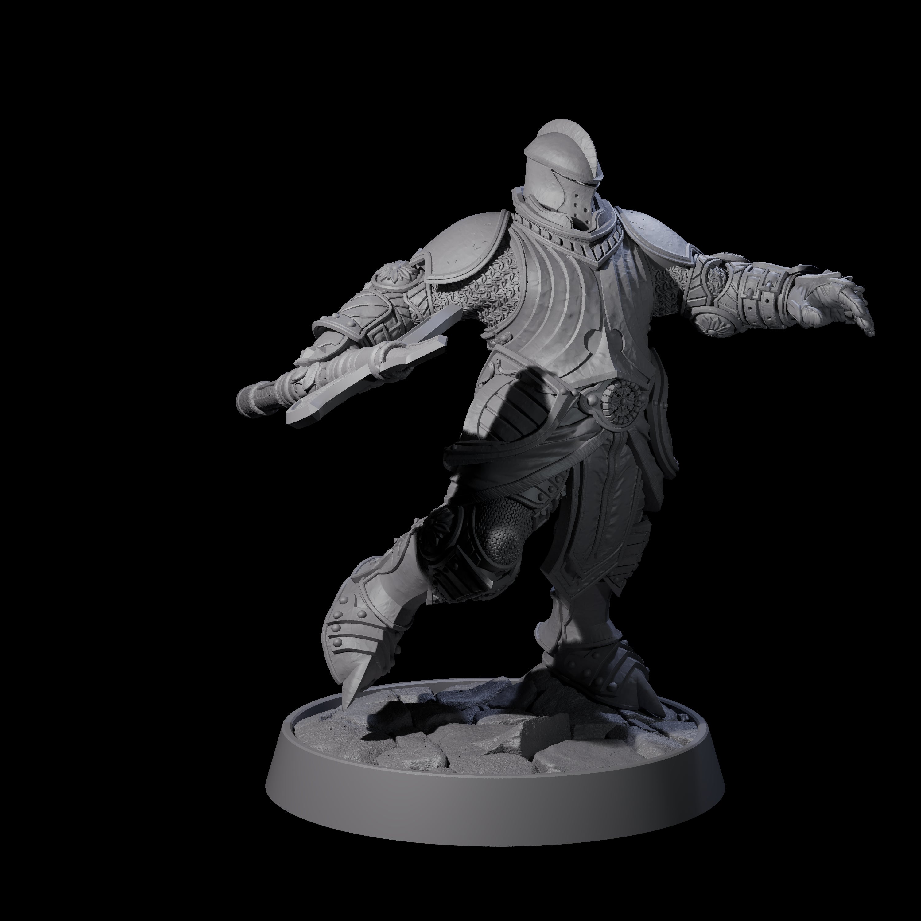 Ornate Palace Guard K Miniature for Dungeons and Dragons, Pathfinder or other TTRPGs