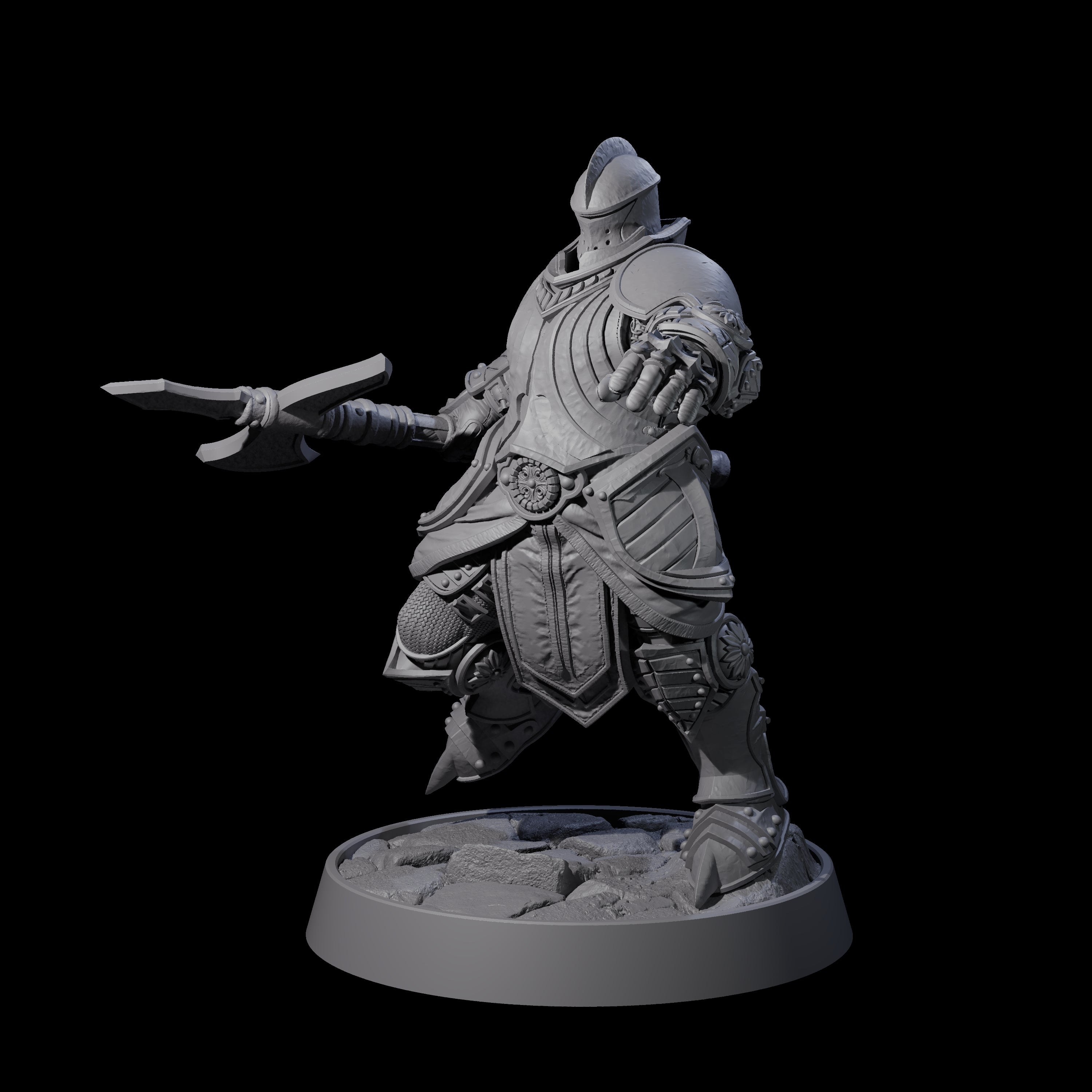 Ornate Palace Guard K Miniature for Dungeons and Dragons, Pathfinder or other TTRPGs