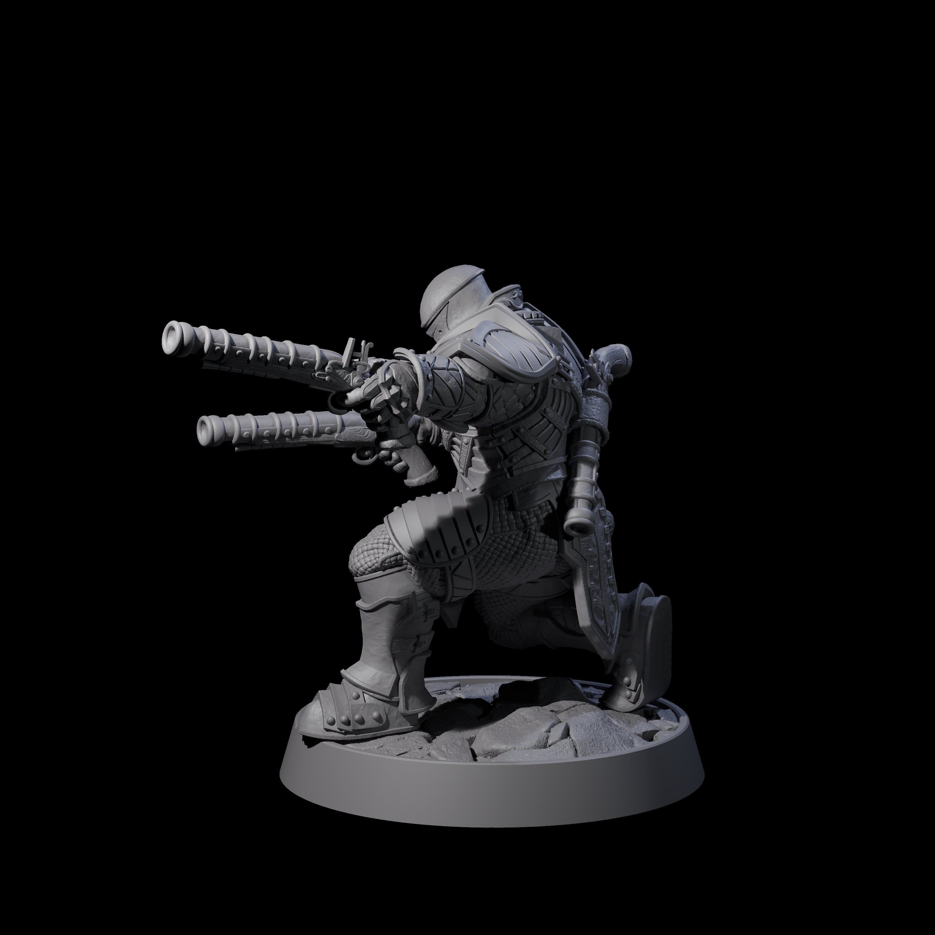 Ornate Palace Guard N Miniature for Dungeons and Dragons, Pathfinder or other TTRPGs