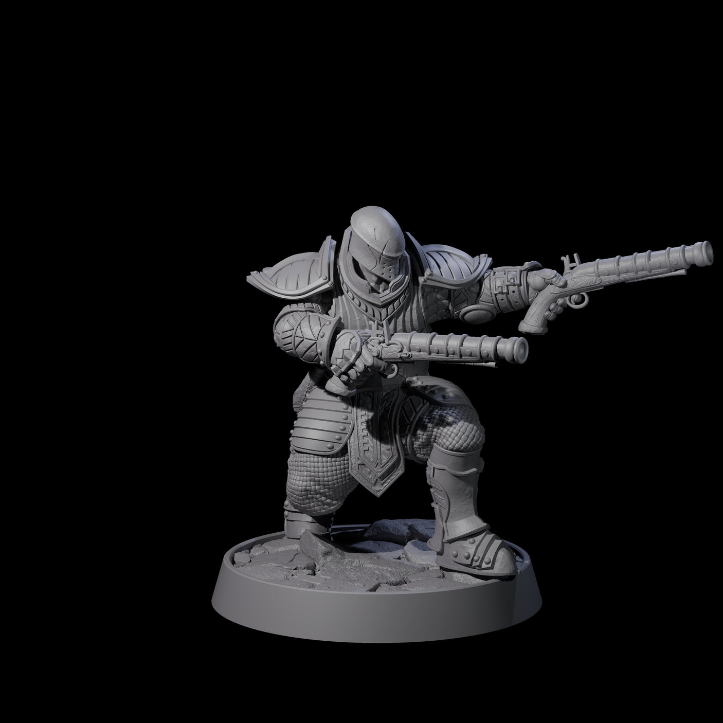 Ornate Palace Guard N Miniature for Dungeons and Dragons, Pathfinder or other TTRPGs