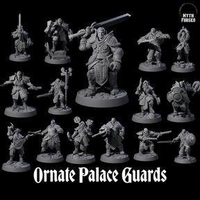 Ornate Palace Guards Miniature for Dungeons and Dragons, Pathfinder or other TTRPGs