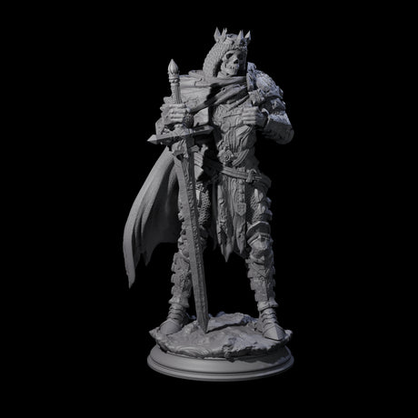 Ossified Death Knight Warrior Miniature for Dungeons and Dragons, Pathfinder or other TTRPGs