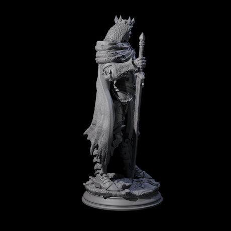 Ossified Death Knight Warrior Miniature for Dungeons and Dragons, Pathfinder or other TTRPGs