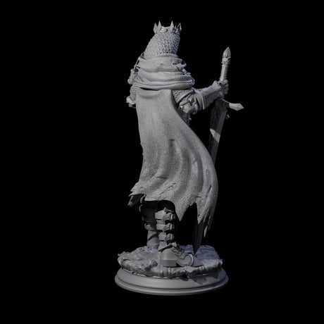 Ossified Death Knight Warrior Miniature for Dungeons and Dragons, Pathfinder or other TTRPGs
