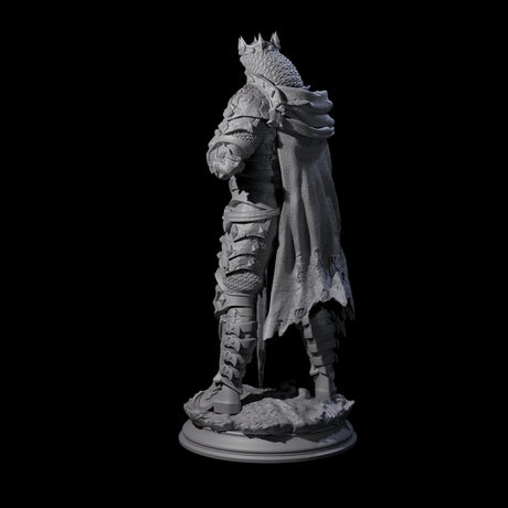Ossified Death Knight Warrior Miniature for Dungeons and Dragons, Pathfinder or other TTRPGs