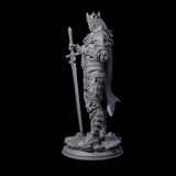 Ossified Death Knight Warrior Miniature for Dungeons and Dragons, Pathfinder or other TTRPGs