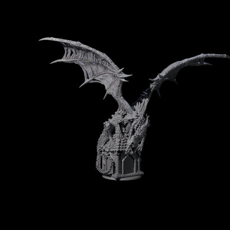 Ossified Dracolich Ancient Miniature for Dungeons and Dragons, Pathfinder or other TTRPGs