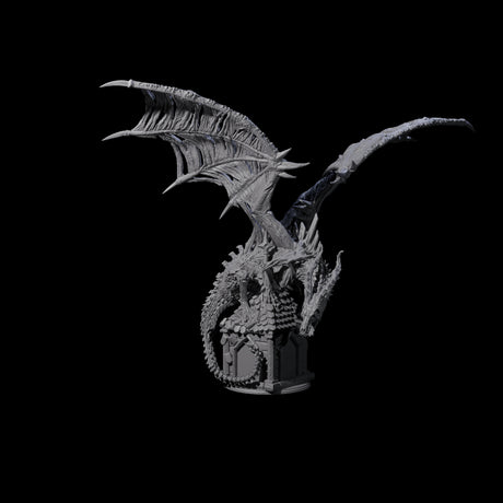 Ossified Dracolich Ancient Miniature for Dungeons and Dragons, Pathfinder or other TTRPGs