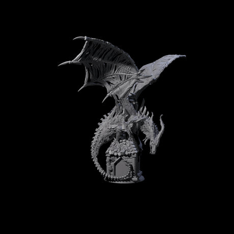 Ossified Dracolich Ancient Miniature for Dungeons and Dragons, Pathfinder or other TTRPGs