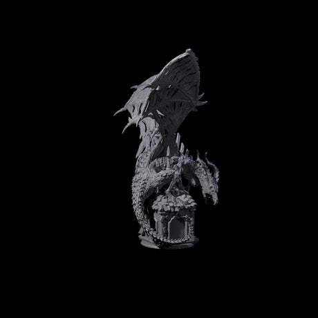 Ossified Dracolich Ancient Miniature for Dungeons and Dragons, Pathfinder or other TTRPGs