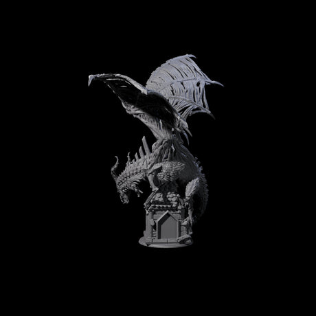 Ossified Dracolich Ancient Miniature for Dungeons and Dragons, Pathfinder or other TTRPGs