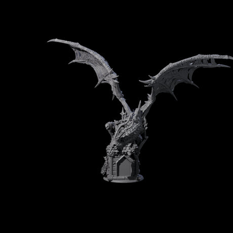 Ossified Dracolich Ancient Miniature for Dungeons and Dragons, Pathfinder or other TTRPGs