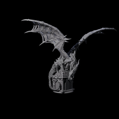 Ossified Dracolich Ancient Miniature for Dungeons and Dragons, Pathfinder or other TTRPGs