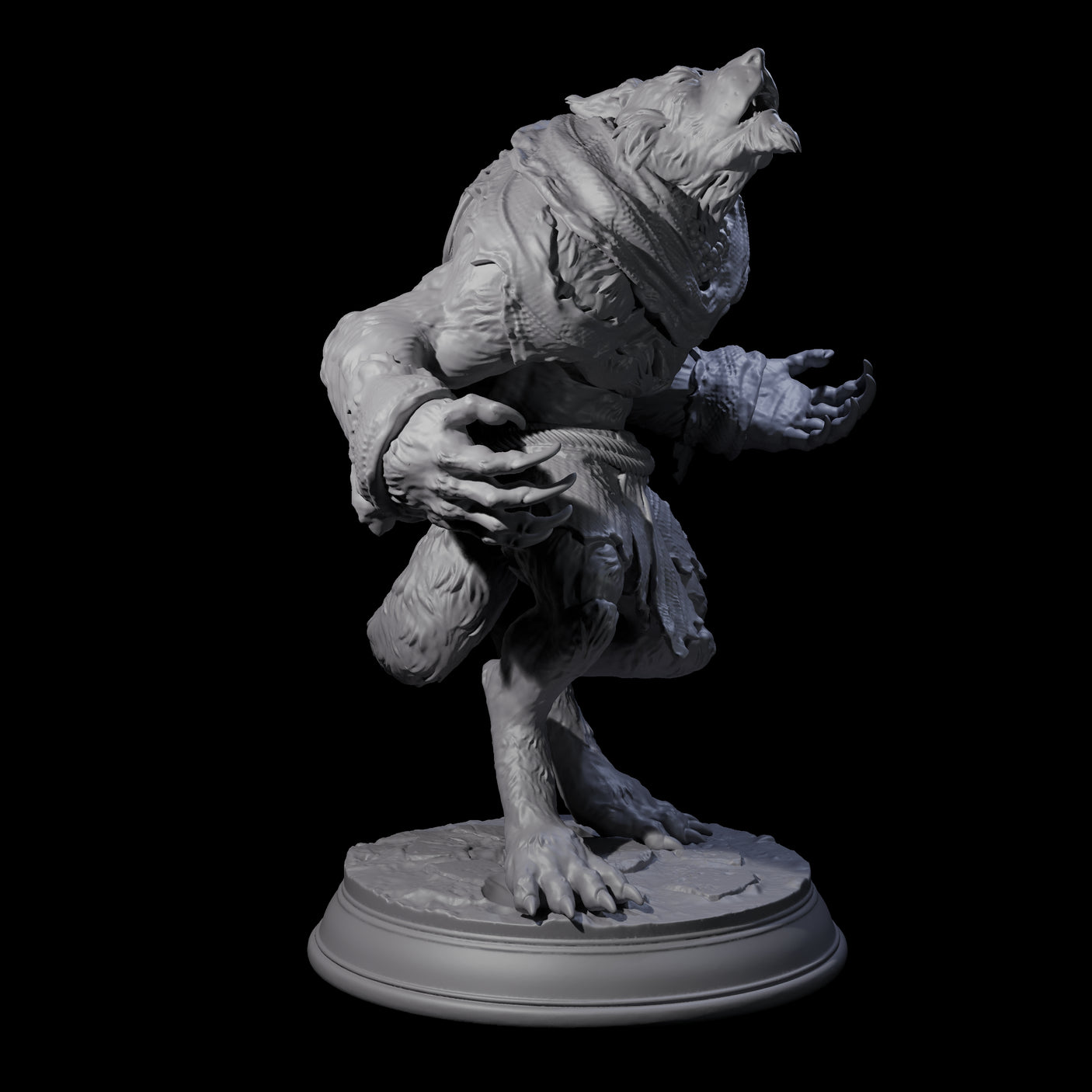 Out of Control Werewolf A Miniature for Dungeons and Dragons, Pathfinder or other TTRPGs