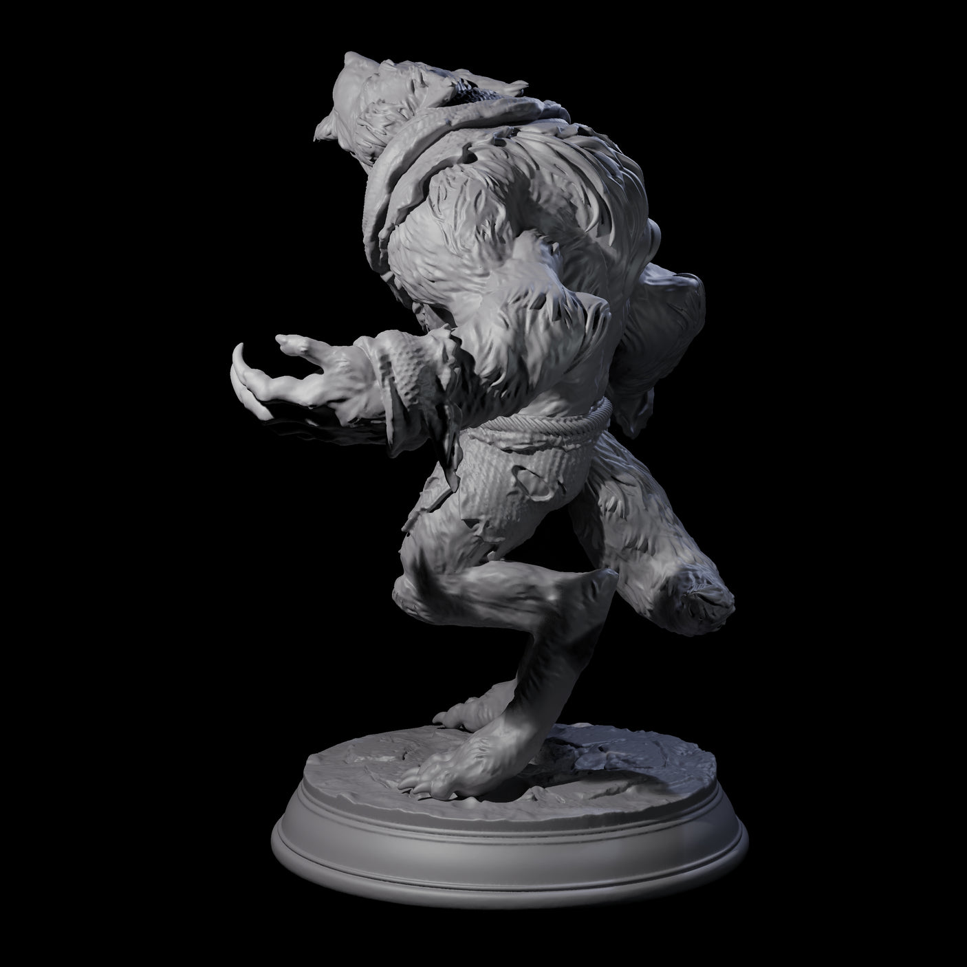 Out of Control Werewolf A Miniature for Dungeons and Dragons, Pathfinder or other TTRPGs