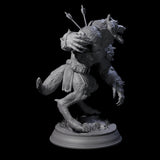 Out of Control Werewolf B Miniature for Dungeons and Dragons, Pathfinder or other TTRPGs