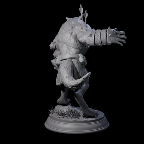 Out of Control Werewolf B Miniature for Dungeons and Dragons, Pathfinder or other TTRPGs