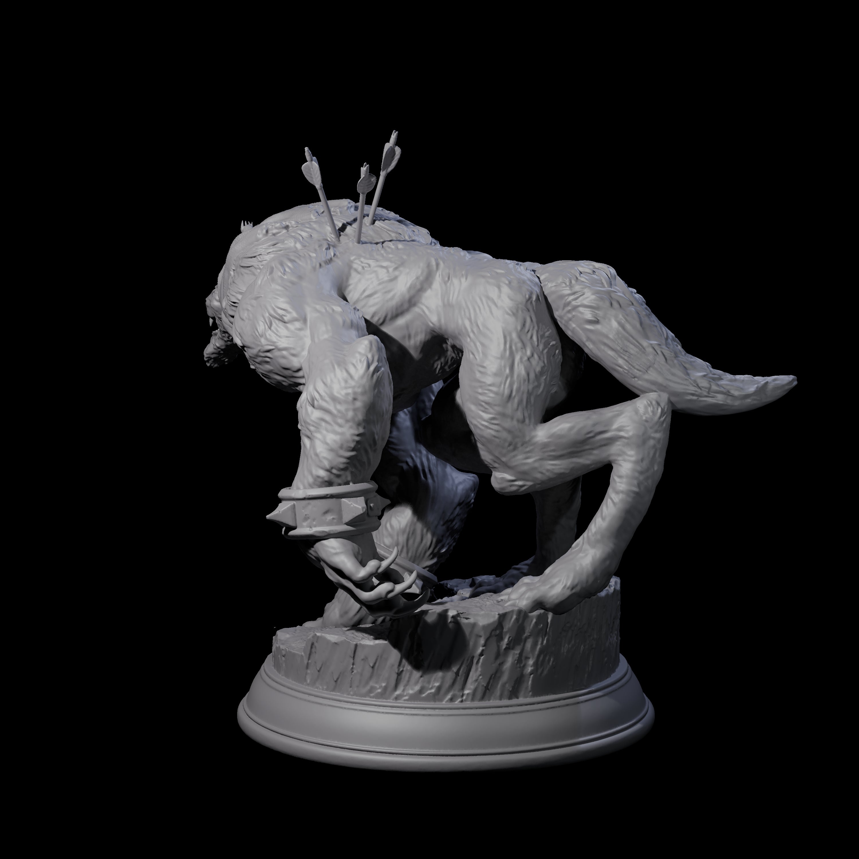 Out of Control Werewolf C Miniature for Dungeons and Dragons, Pathfinder or other TTRPGs