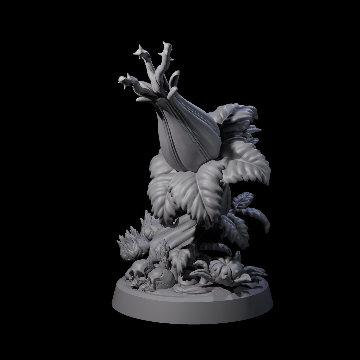 Overgrown Violet Fungus D Miniature for Dungeons and Dragons, Pathfinder or other TTRPGs