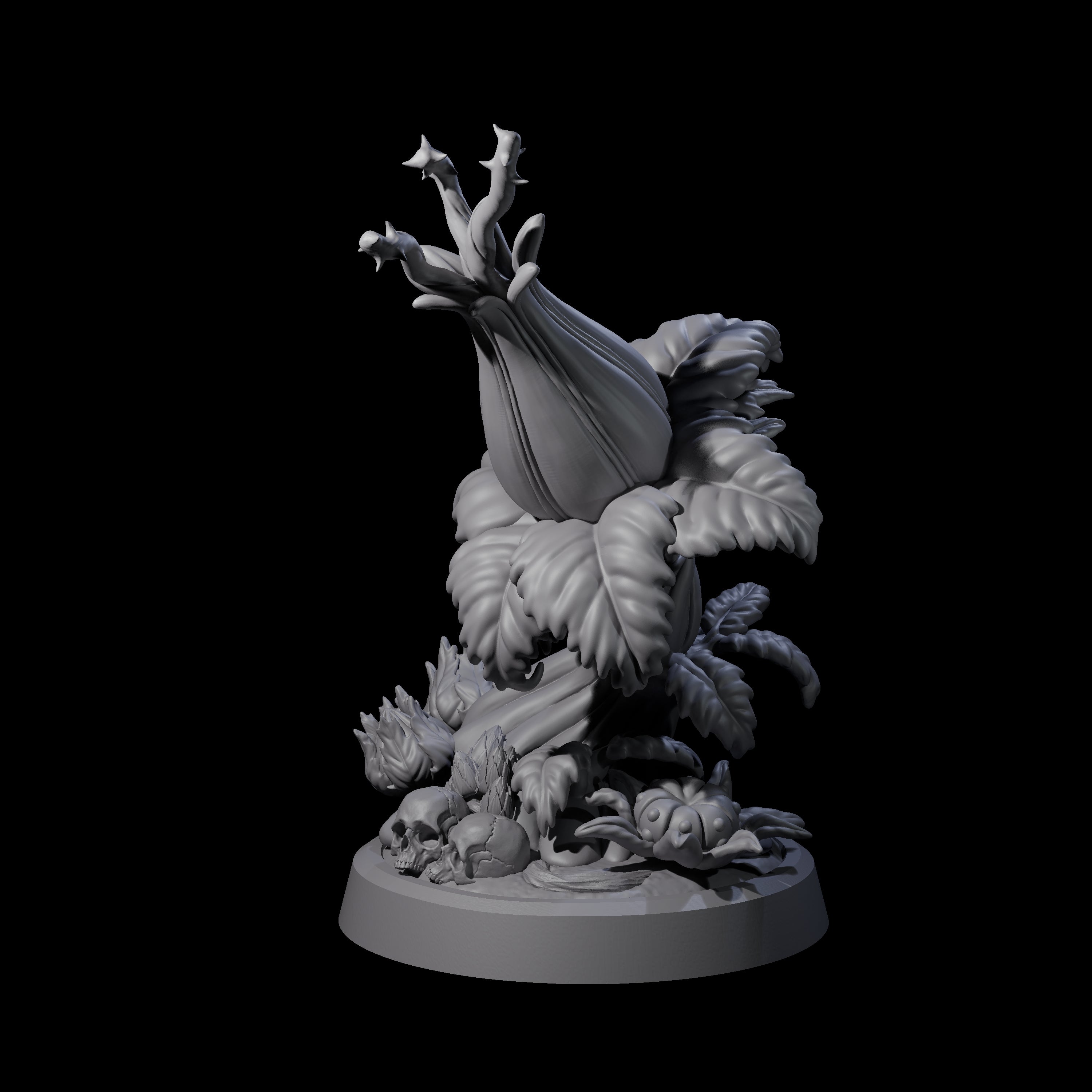 Overgrown Violet Fungus D Miniature for Dungeons and Dragons, Pathfinder or other TTRPGs