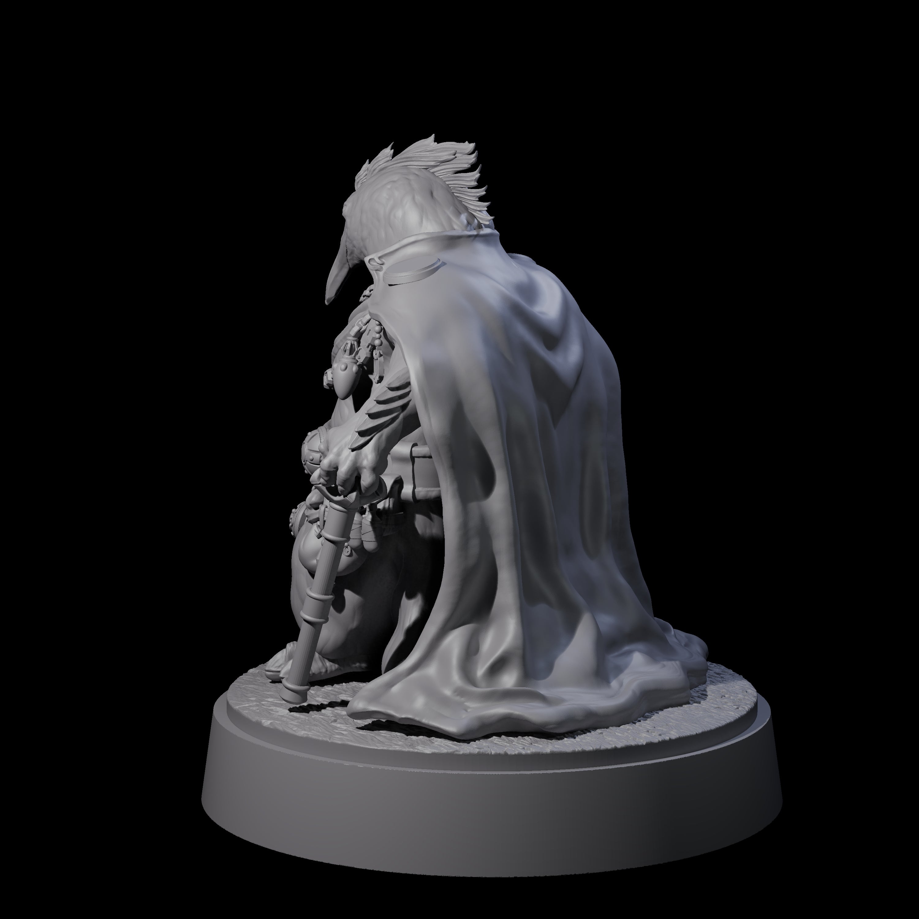 Overseer Penguin Tengu Miniature for Dungeons and Dragons, Pathfinder or other TTRPGs