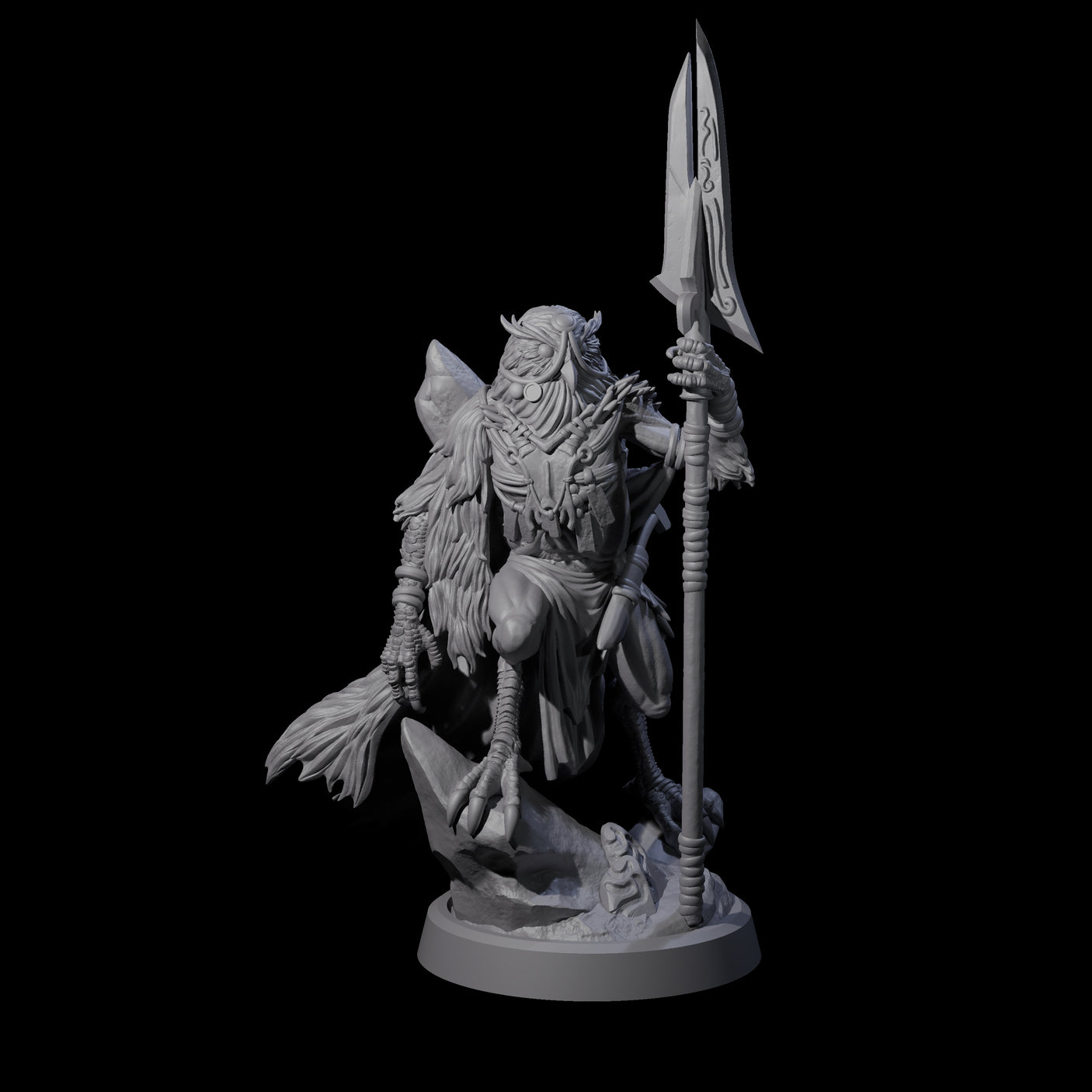 Owl-Like Aarakocra Sentinel A Miniature for Dungeons and Dragons, Pathfinder or other TTRPGs