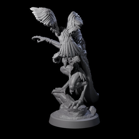 Owl-Like Aarakocra Sentinel B Miniature for Dungeons and Dragons, Pathfinder or other TTRPGs