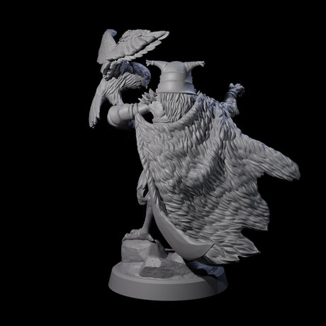 Owl-Like Aarakocra Sentinel B Miniature for Dungeons and Dragons, Pathfinder or other TTRPGs
