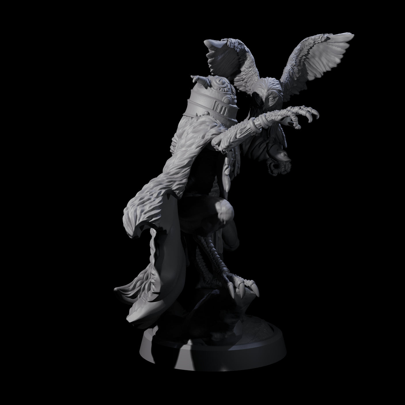 Owl-Like Aarakocra Sentinel B Miniature for Dungeons and Dragons, Pathfinder or other TTRPGs